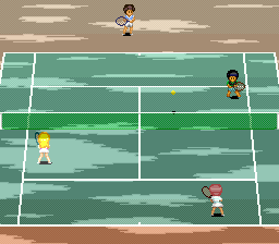 Super Family Tennis (Japan) In game screenshot